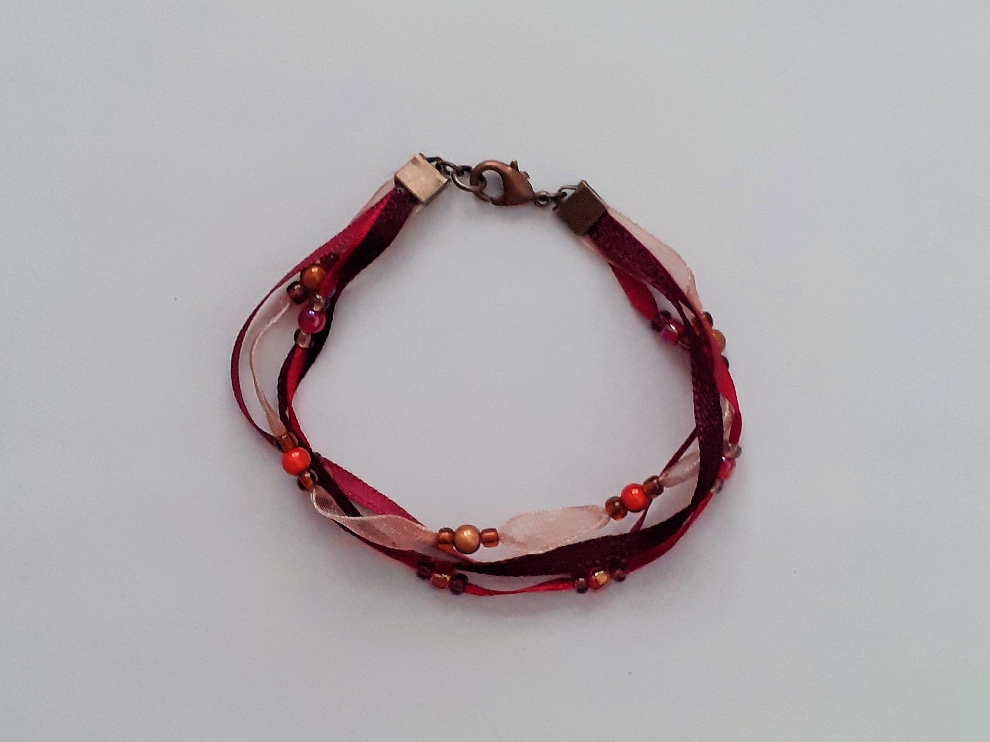Bracelet Elyra, pourpre et organza