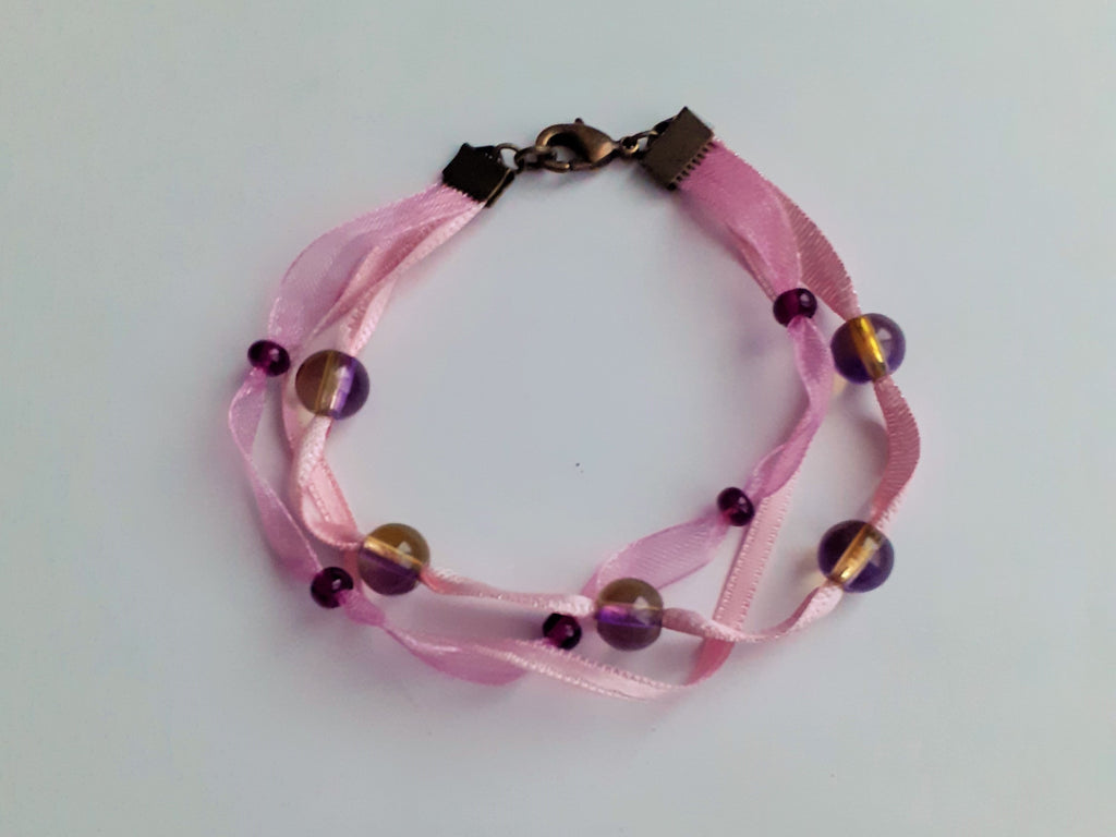 Lyséa rosé et ambré bracelet