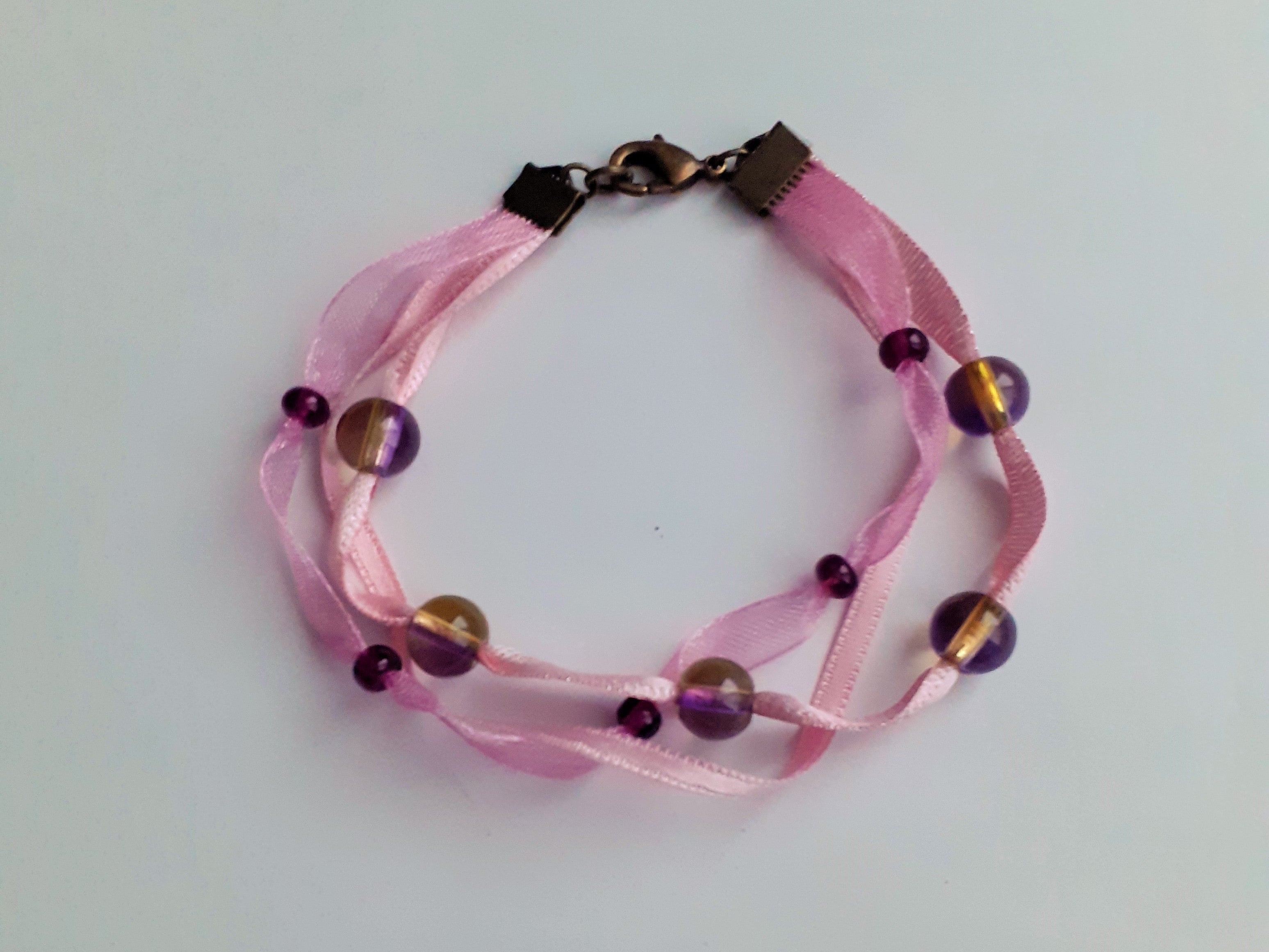 Lyséa rosé et ambré bracelet
